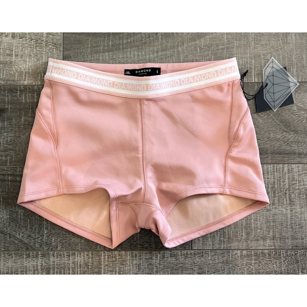 Diamond Supply Co 24 Karat Athletic Shorts Rose Pink Small Lined‎ Drawstring